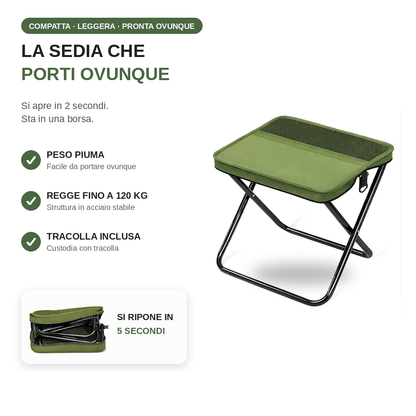 Sedia Pieghevole da Portare Ovunque